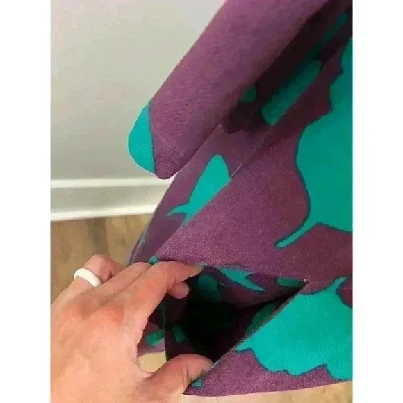 White Stuff UK Women's Midi Dress Size 16UK Purple Teal Pockets Half Sleeve L - Picture 4 of 12